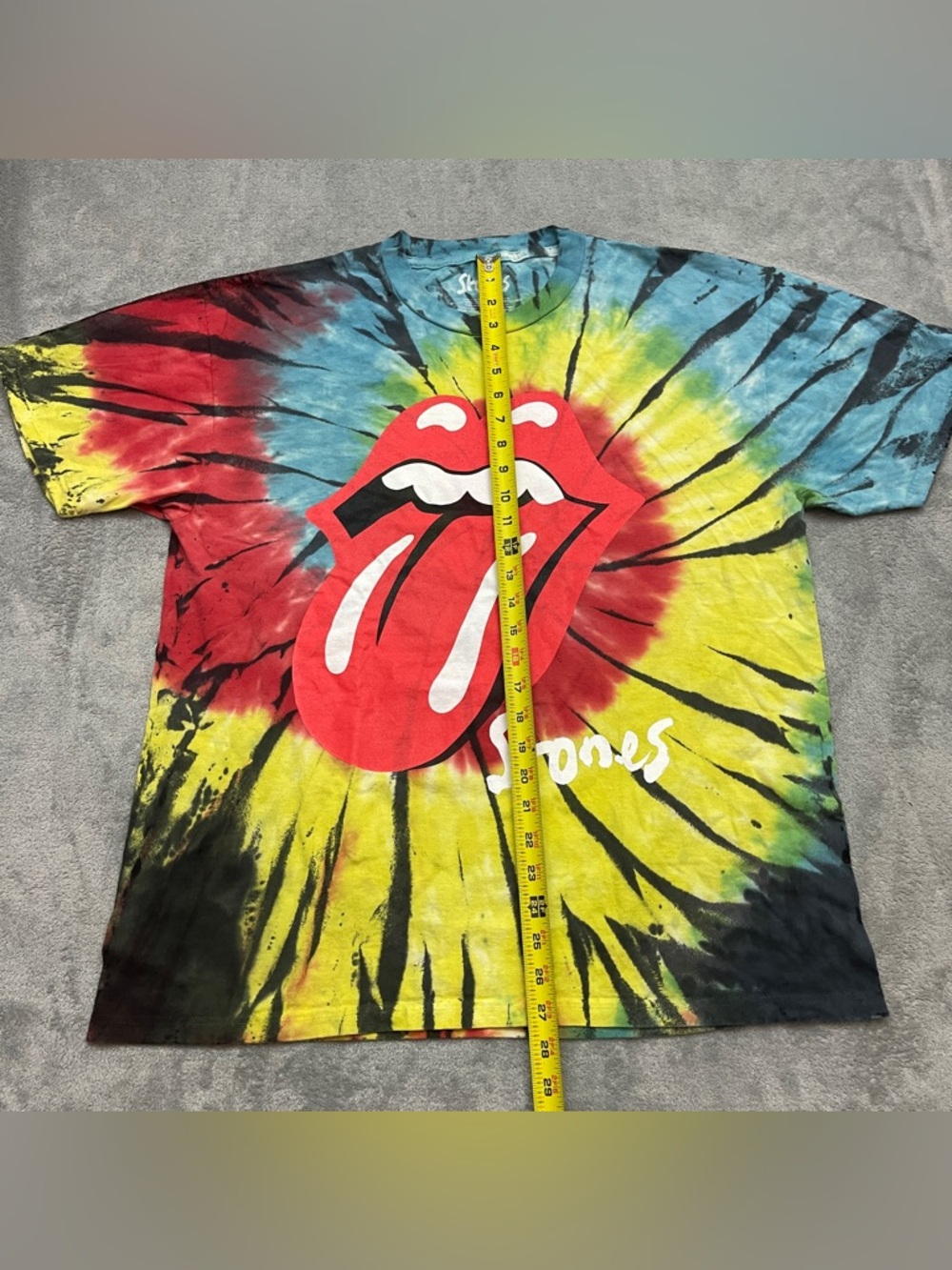 Rolling Stones Official No Filter Tour 2021 Tie Dye T Shirt Mens size Medium - Picture 2 of 7